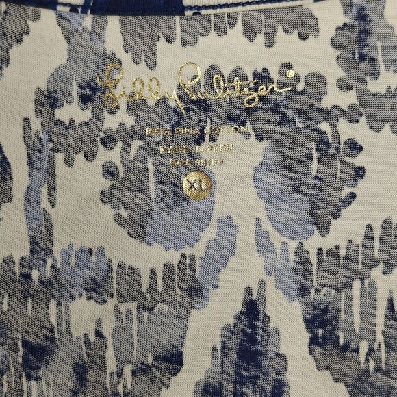 Lilly Pulitzer Hampton Tank Dress Size XL Resort Navy Beach Bathers Flamingos - Picture 7 of 9